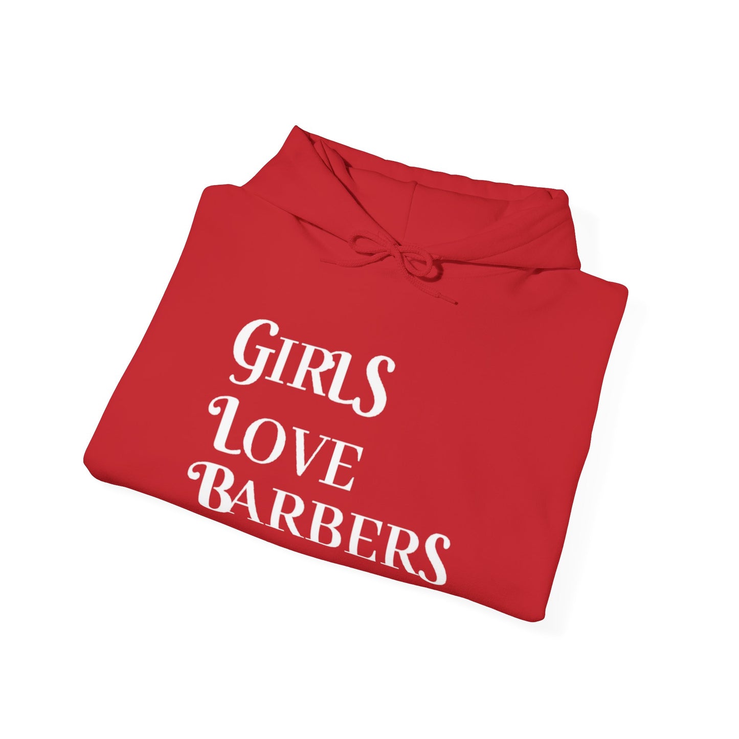 Girls Love Barbers Hoodie red