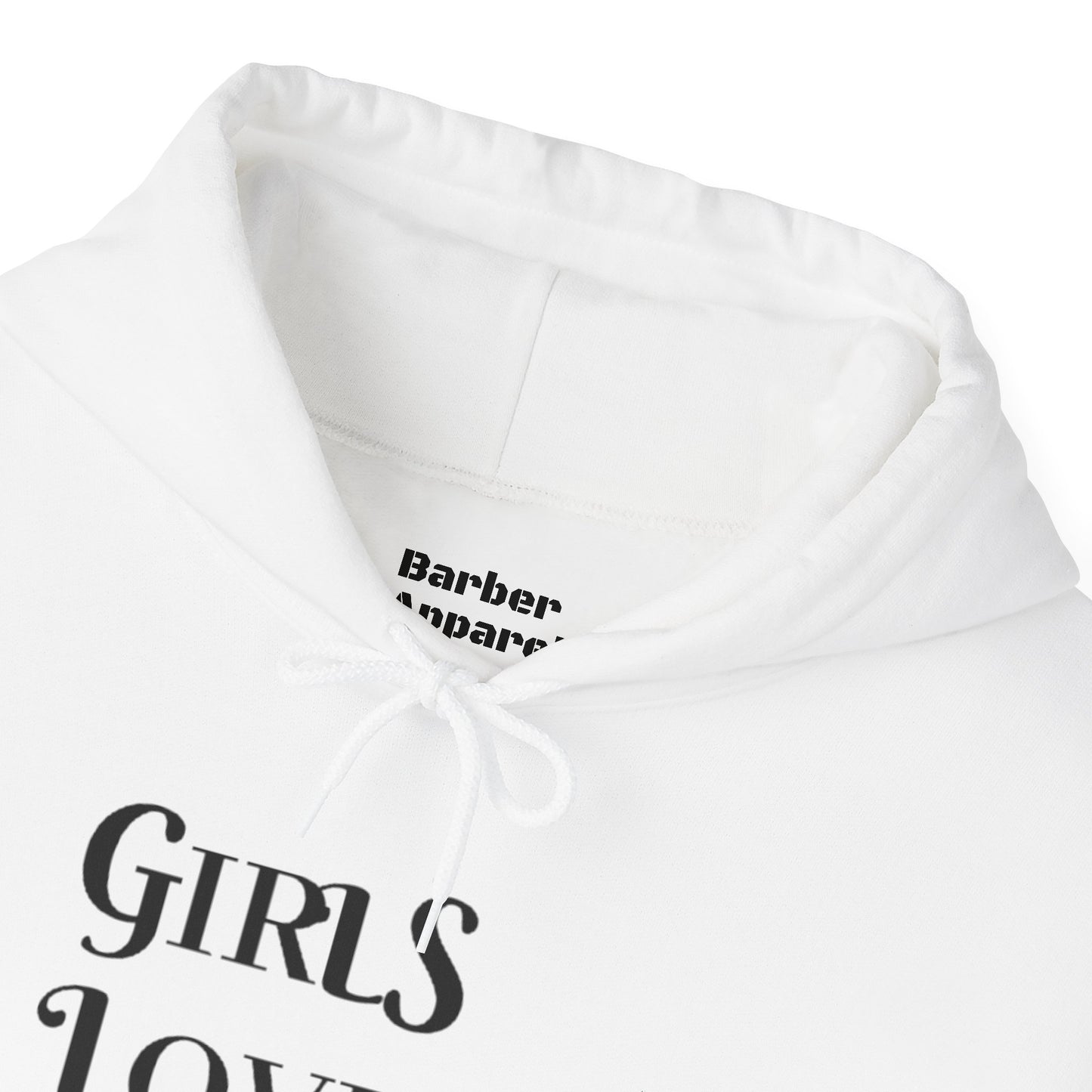 Luxury Girls Love Barbers hoodie (white)