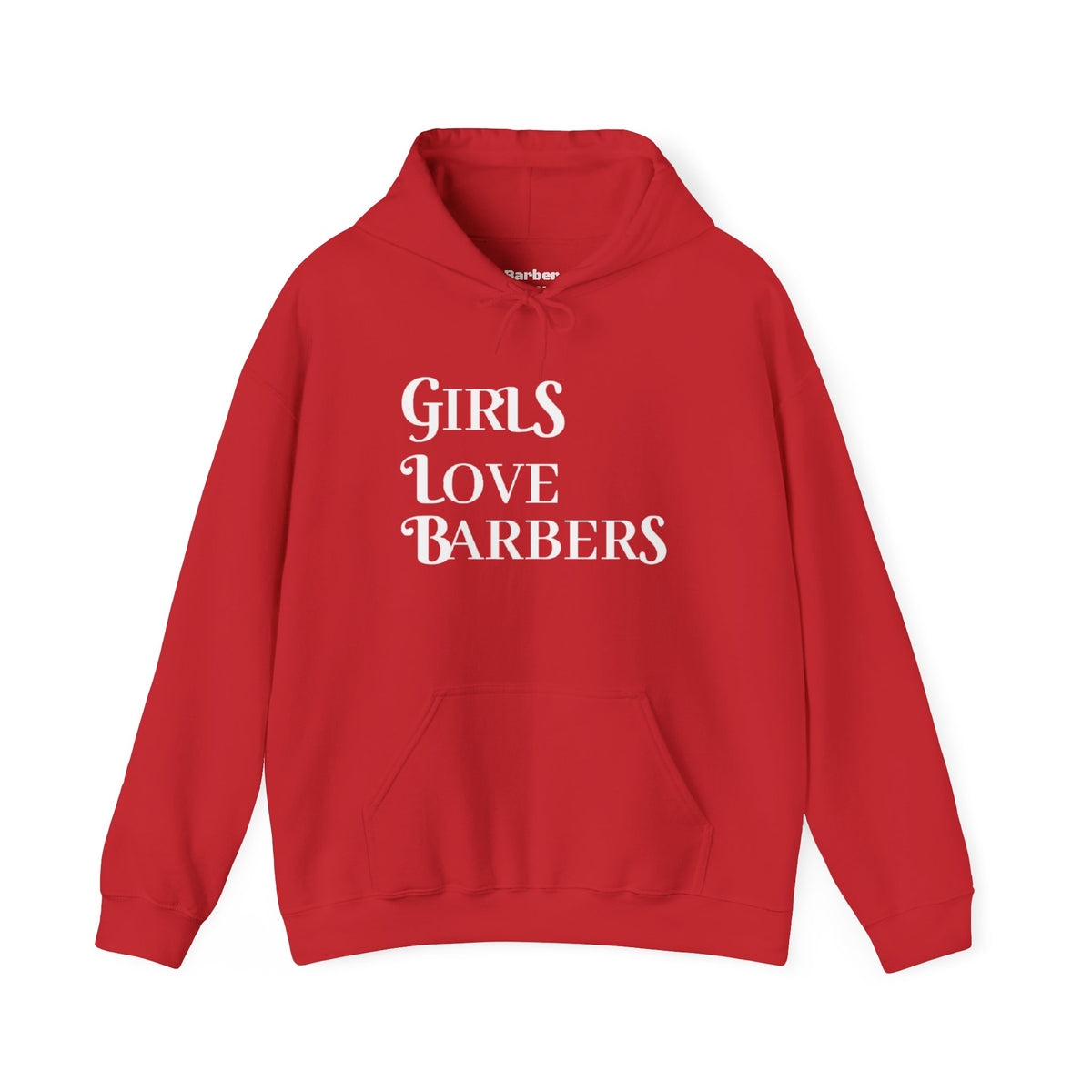 Girls Love Barbers Hoodie red