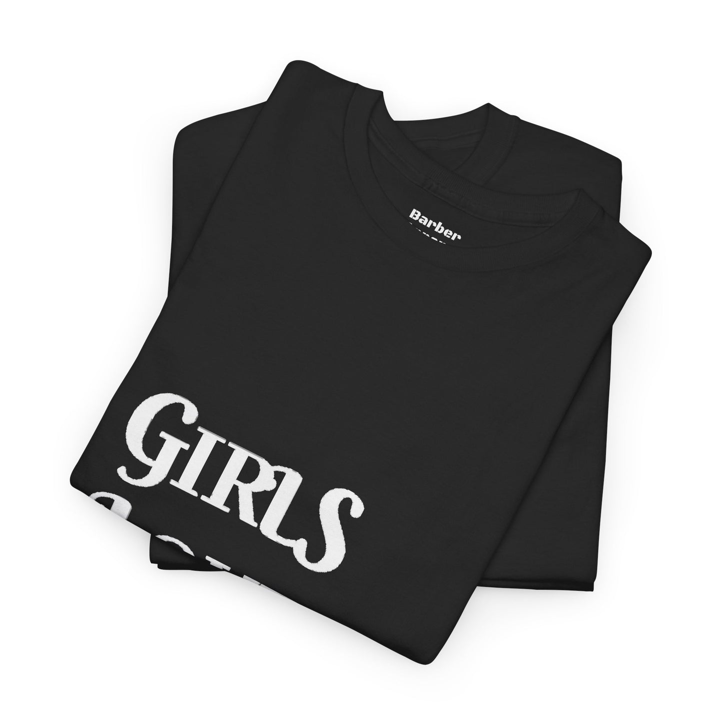 Girls Love barbers cotton T shirt black