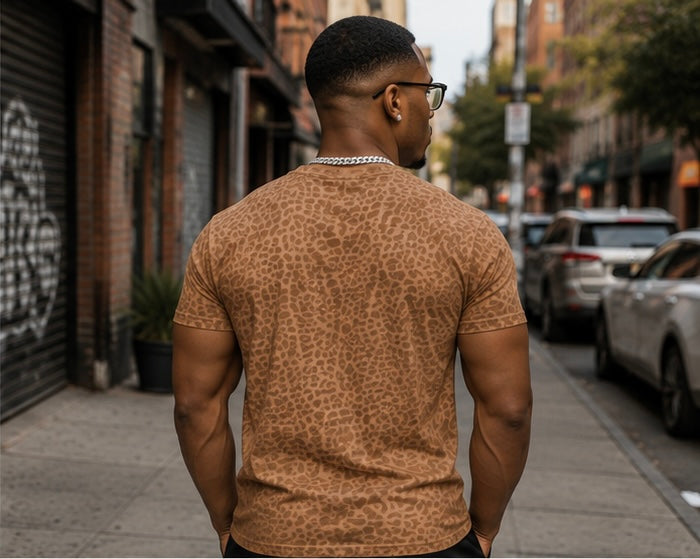 Luxury Girls Love Barbers T shirt leopard print