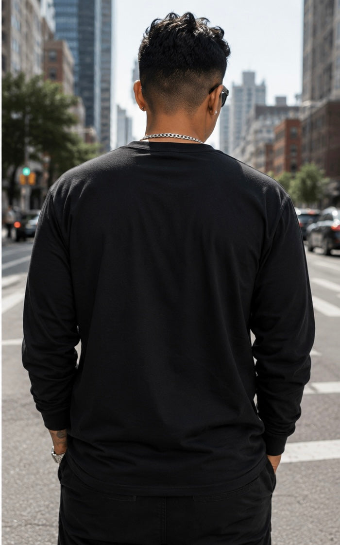 Luxury Barber charge long sleeve T shirt (black)