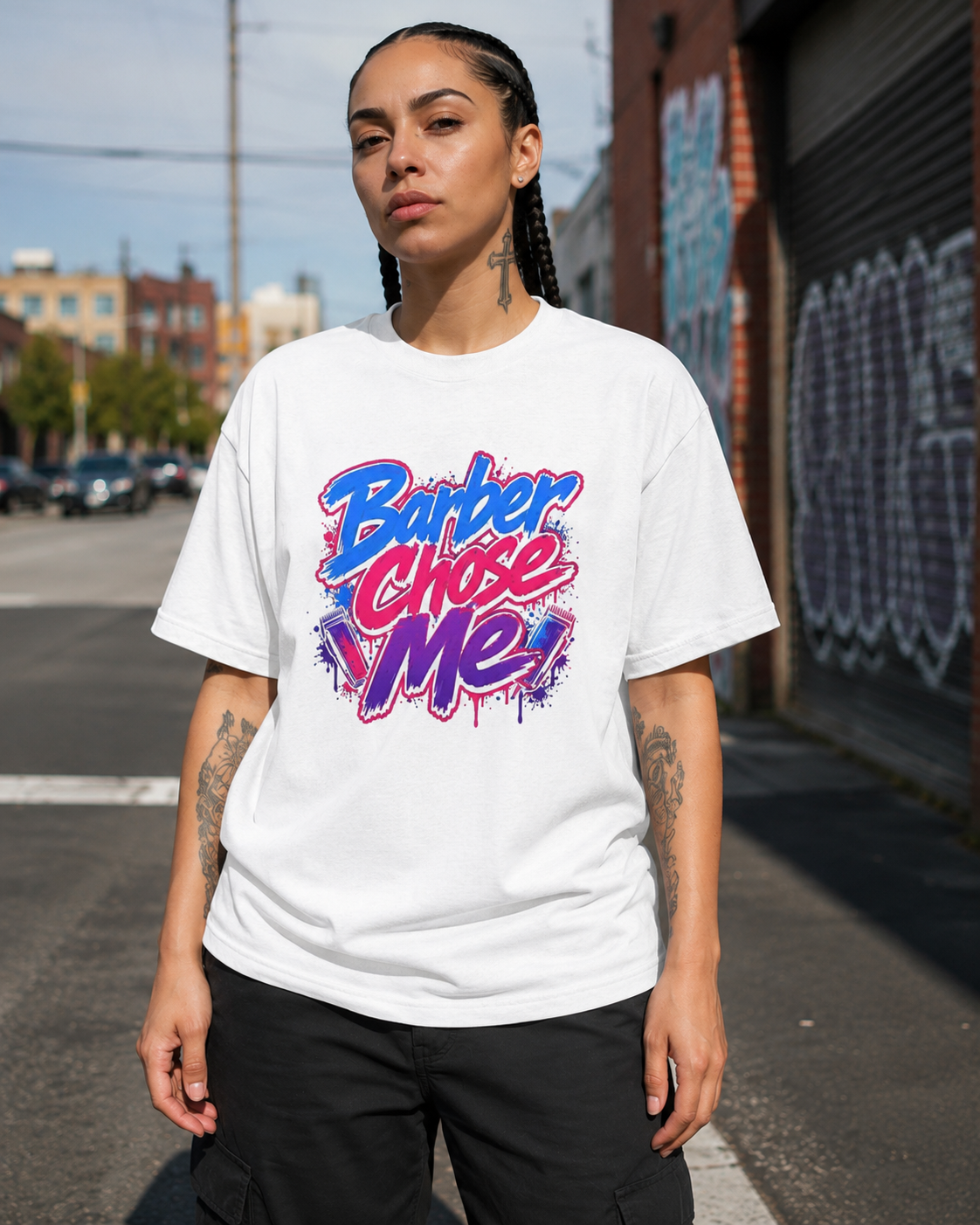 Luxury Barber Chose Me T shirt (white)