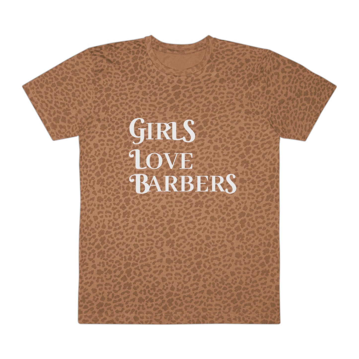 Luxury Girls Love Barbers T shirt leopard print